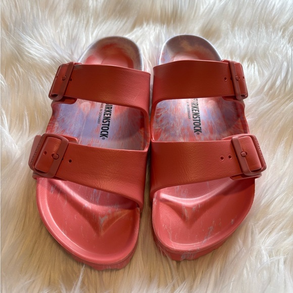 NWT Birkenstock Arizona EVA Slide Sandal Watermelon Multi Size 10.5 - Picture 2 of 8